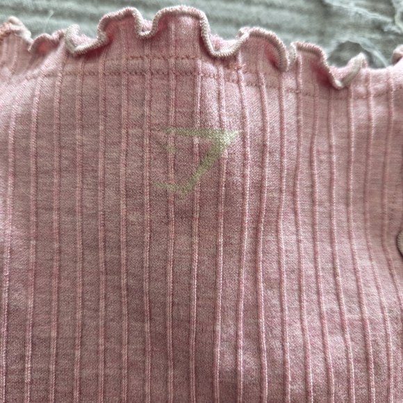 Gymshark Pink Ribbed Lettuce-Edge Tank - Picture 3 of 3